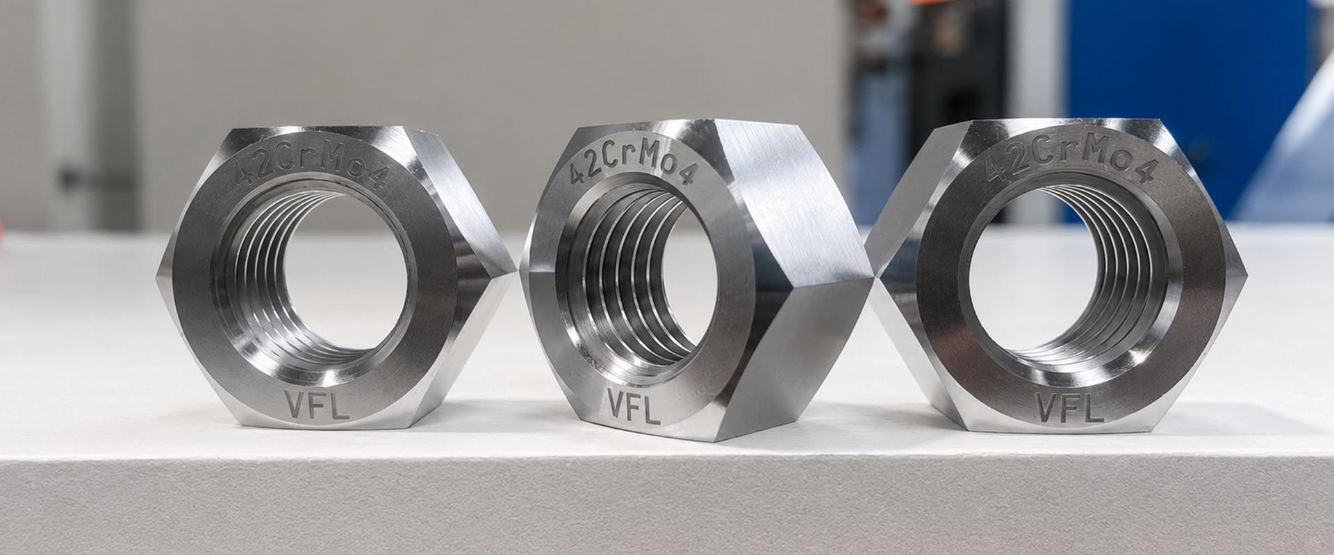 Precision-Machined 42CrMo4 Hex Full Nuts